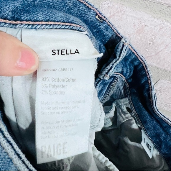 PAIGE Stella High Rise Straight Leg Jeans in Filmore Destructed Wash Size 26 - Picture 9 of 10